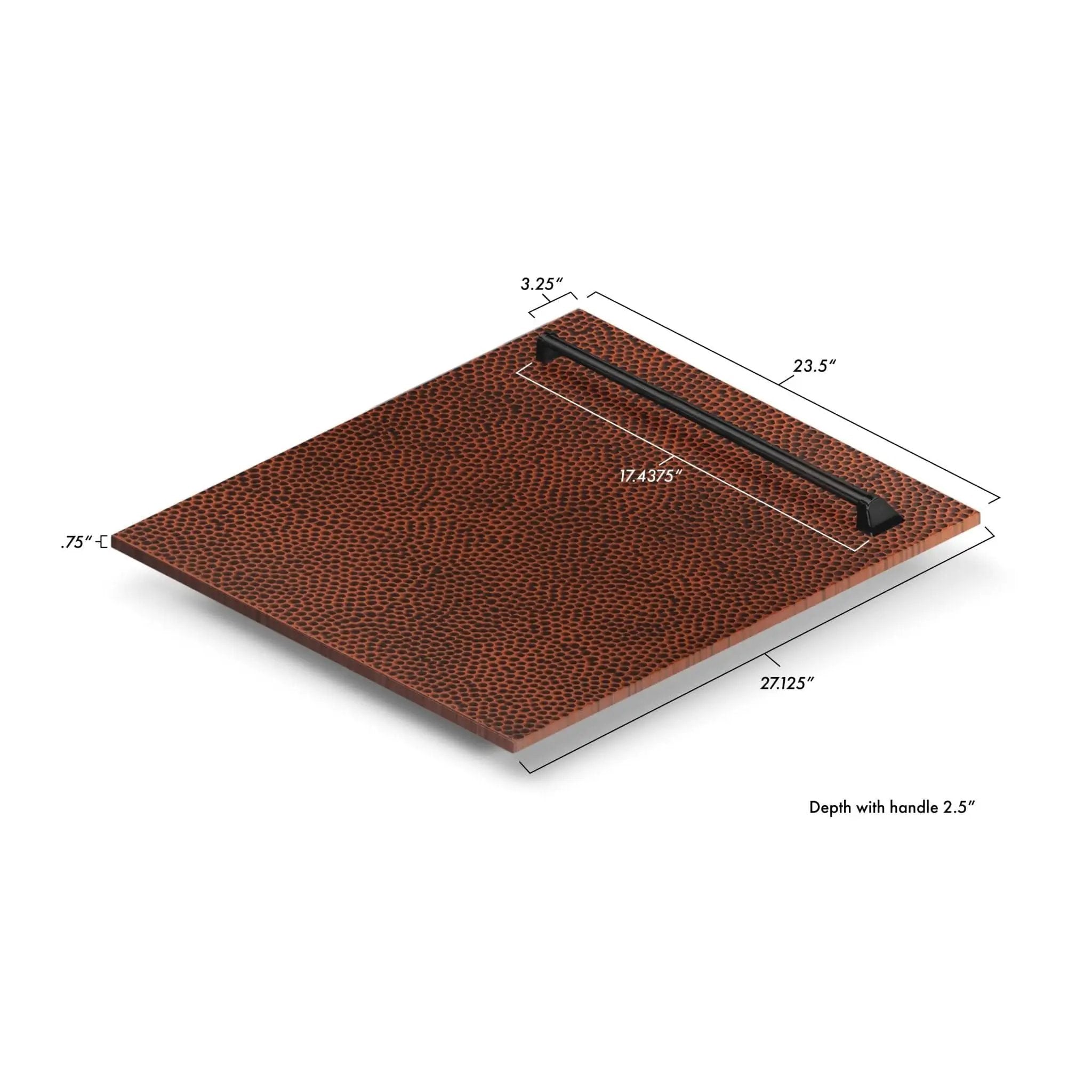 ZLINE 24" Dishwasher, Hammered Copper panel, Stainless Tub, DWV-HH-24 by Farmhouse Kitchen and Bath