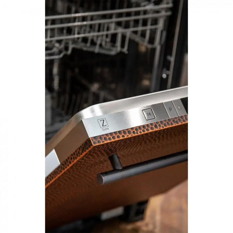 ZLINE 24" Dishwasher Hand-Hammered Copper, Stainless Steel Tub, DW-HH-24 by Farmhouse Kitchen and Bath
