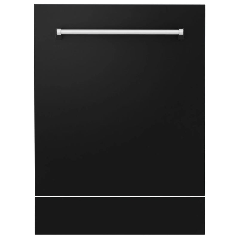 ZLINE 24" Dishwasher in Black Matte panel, Stainless Tub, DWV-BLM-24 by Farmhouse Kitchen and Bath