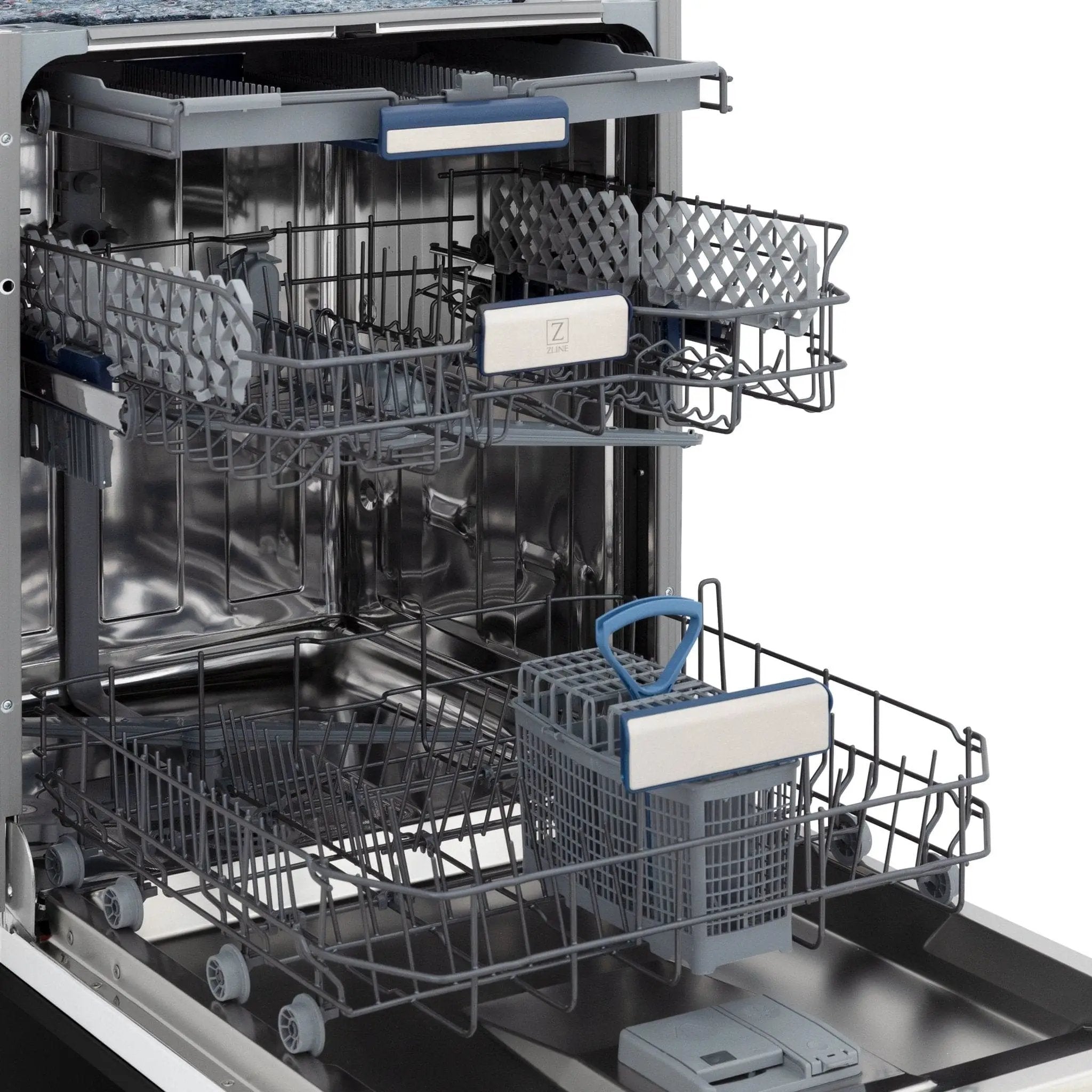ZLINE 24" Dishwasher in Black Matte panel, Stainless Tub, DWV-BLM-24 by Farmhouse Kitchen and Bath