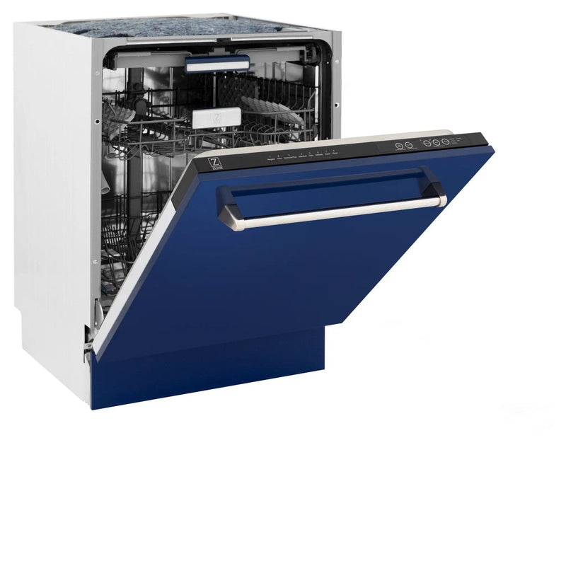 ZLINE 24" Dishwasher in Blue gloss panel, Stainless Tub, DWV-BG-24 by Farmhouse Kitchen and Bath