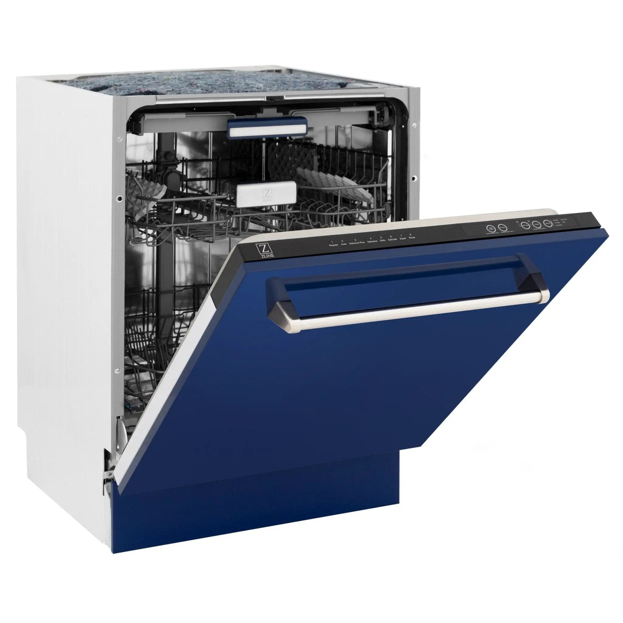 ZLINE 24" Dishwasher in Blue gloss panel, Stainless Tub, DWV-BG-24 by Farmhouse Kitchen and Bath