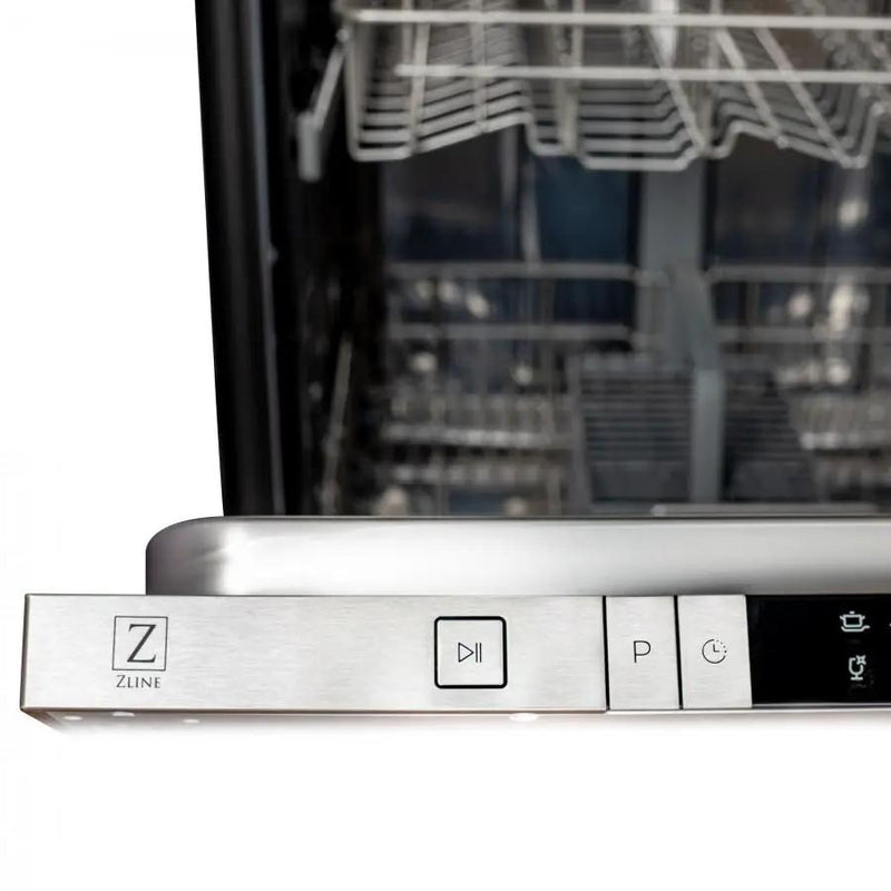 ZLINE 24" Dishwasher in Blue Gloss, Stainless Tub, Traditional Handle, DW-BG-24 by Farmhouse Kitchen and Bath