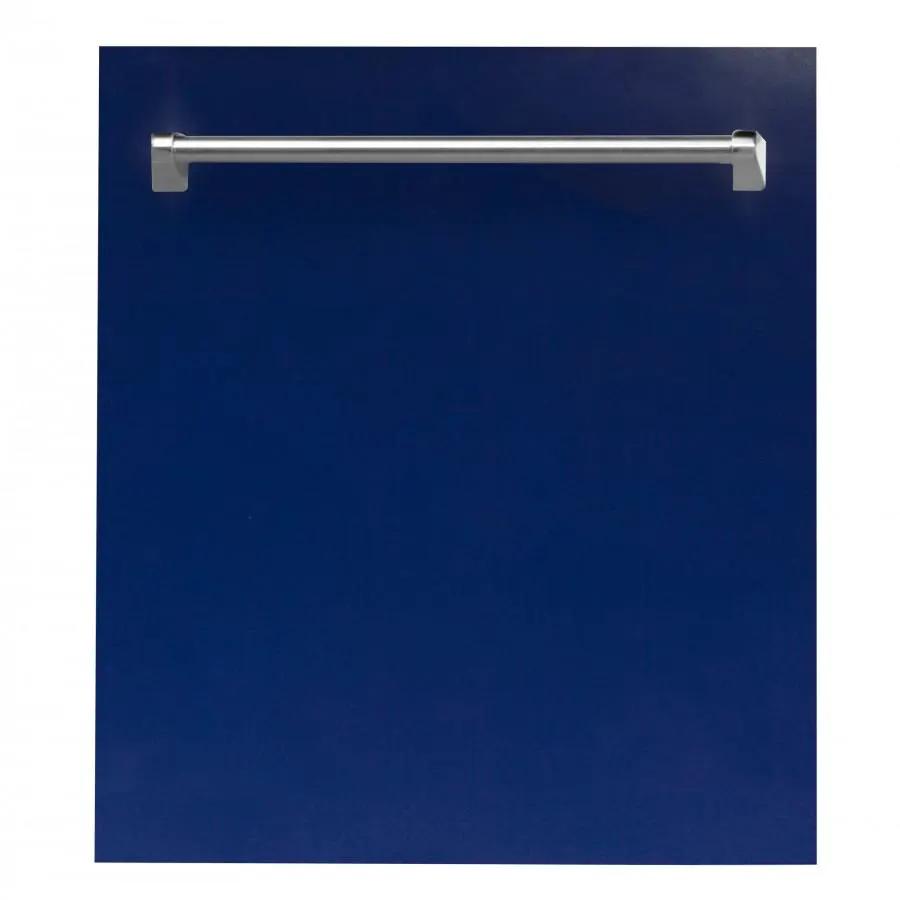 ZLINE 24" Dishwasher in Blue Gloss, Stainless Tub, Traditional Handle, DW-BG-24 by Farmhouse Kitchen and Bath