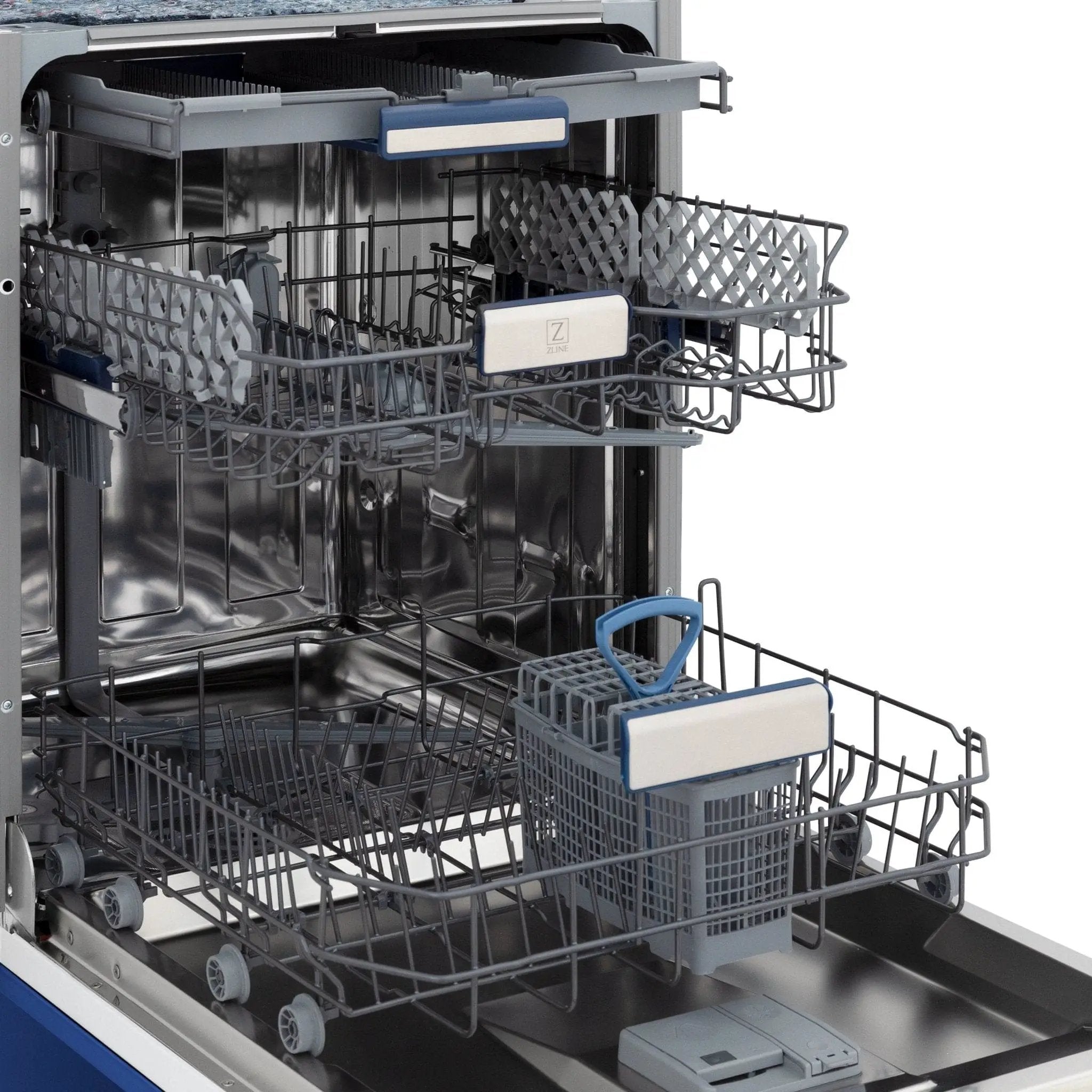 ZLINE 24" Dishwasher in Blue Matte panel, Stainless Tub, DWV-BM-24 by Farmhouse Kitchen and Bath