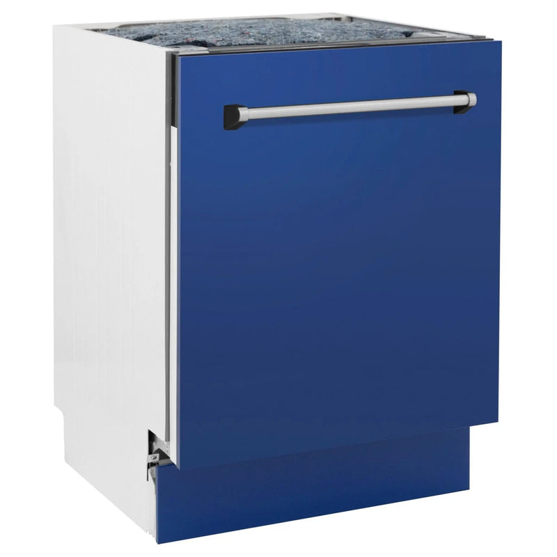 ZLINE 24" Dishwasher in Blue Matte panel, Stainless Tub, DWV-BM-24 by Farmhouse Kitchen and Bath