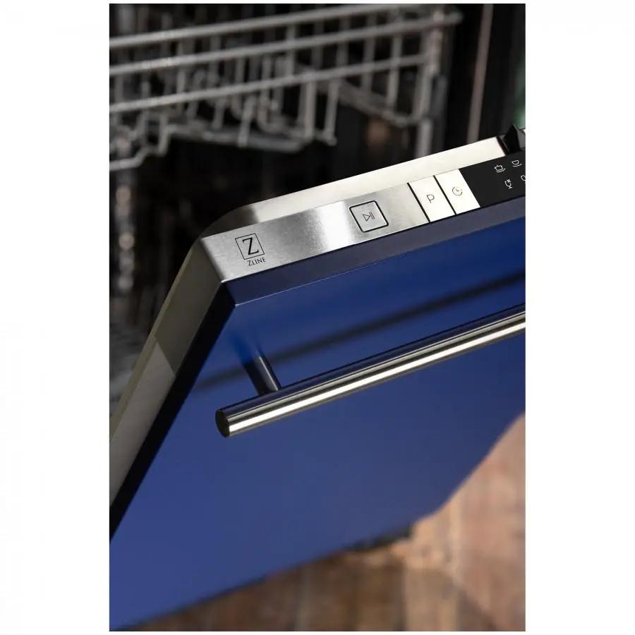 ZLINE 24" Dishwasher in Blue Matte, Stainless Steel Tub, DW-BM-H-24 by Farmhouse Kitchen and Bath