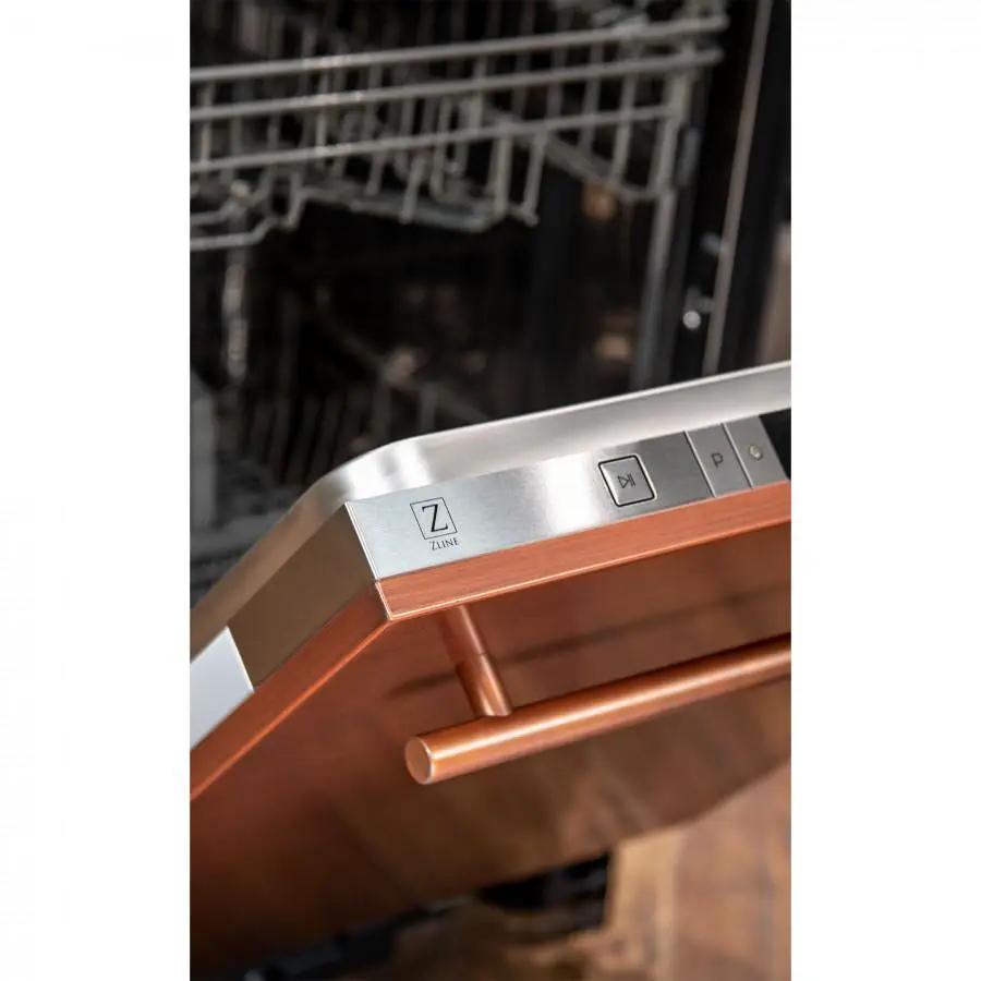 ZLINE 24" Dishwasher in Copper, Stainless Steel Tub, DW-C-24 by Farmhouse Kitchen and Bath