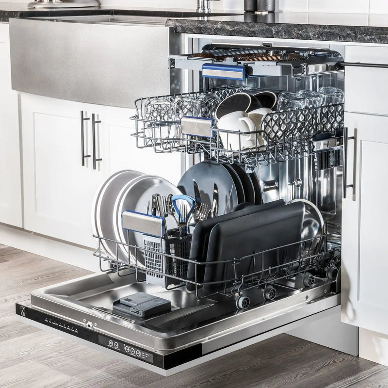 ZLINE 24" Dishwasher in Custom Panel Ready, Stainless Tub, DWV-304-24 by Farmhouse Kitchen and Bath