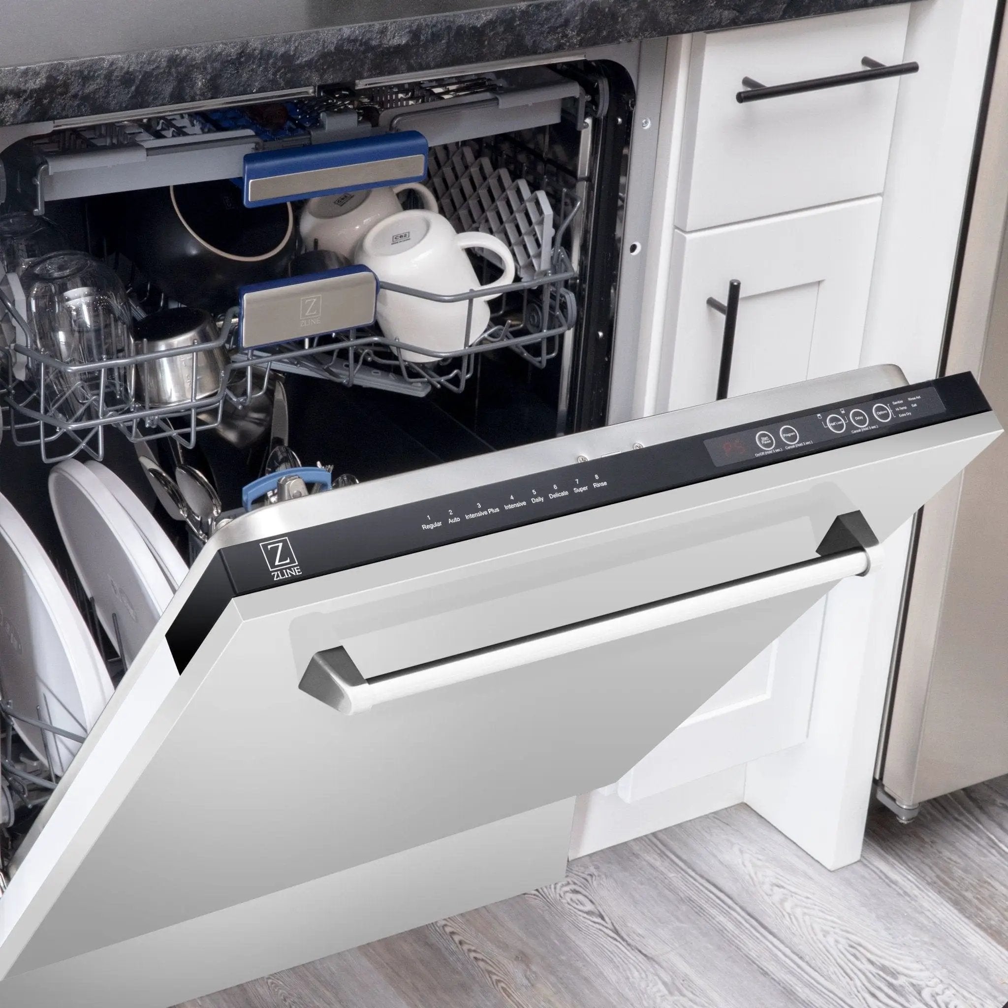 ZLINE 24" Dishwasher in Custom Panel Ready, Stainless Tub, DWV-304-24 by Farmhouse Kitchen and Bath