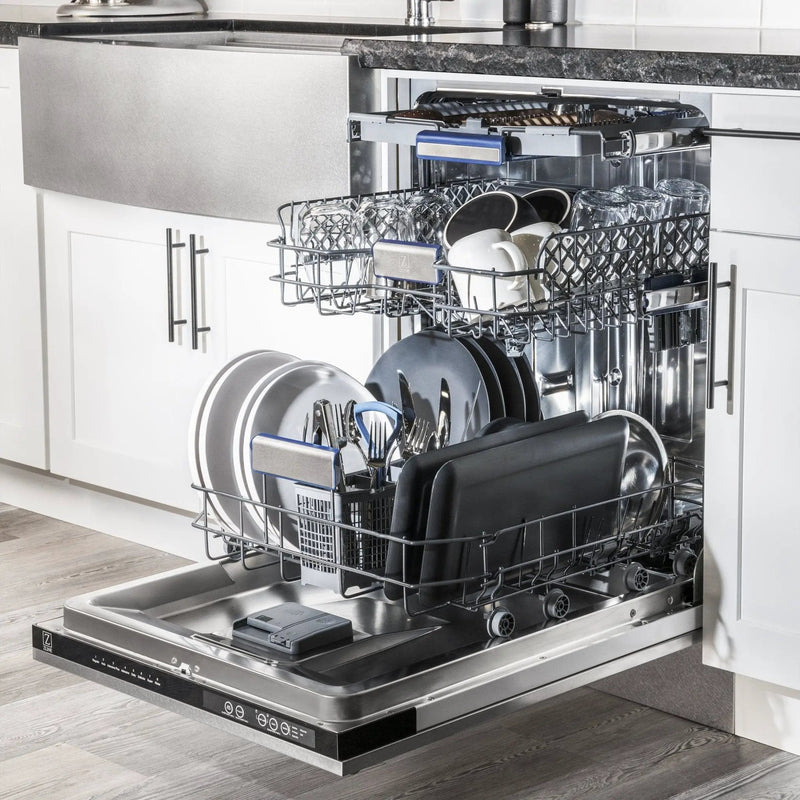 ZLINE 24" Dishwasher in DuraSnow Stainless panel, Stainless Tub, DWV-SN-24 by Farmhouse Kitchen and Bath