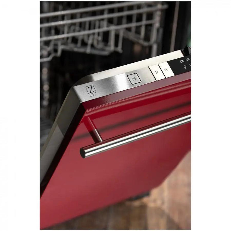 ZLINE 24" Dishwasher in Red Gloss, Stainless Steel Tub, DW-RG-H-24 by Farmhouse Kitchen and Bath