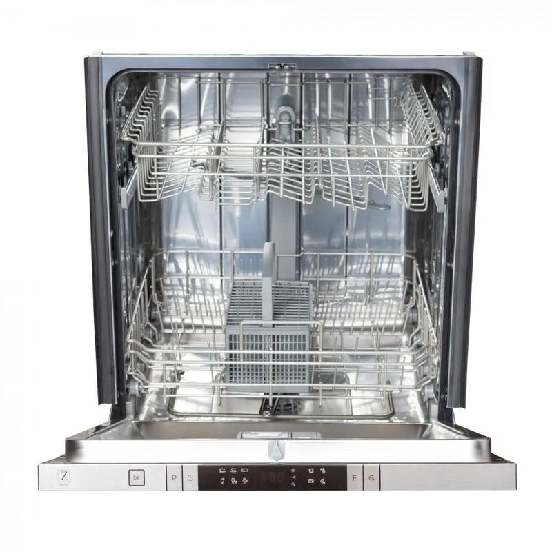 ZLINE 24" Dishwasher in Red Gloss, Stainless Tub, Traditional Handle, DW-RG-24 by Farmhouse Kitchen and Bath