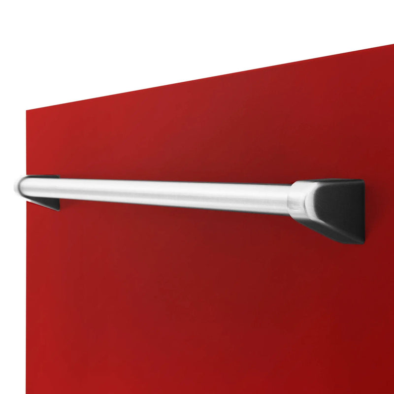 ZLINE 24" Dishwasher in Red Matt panel, Stainless Tub, DWV-RM-24 by Farmhouse Kitchen and Bath