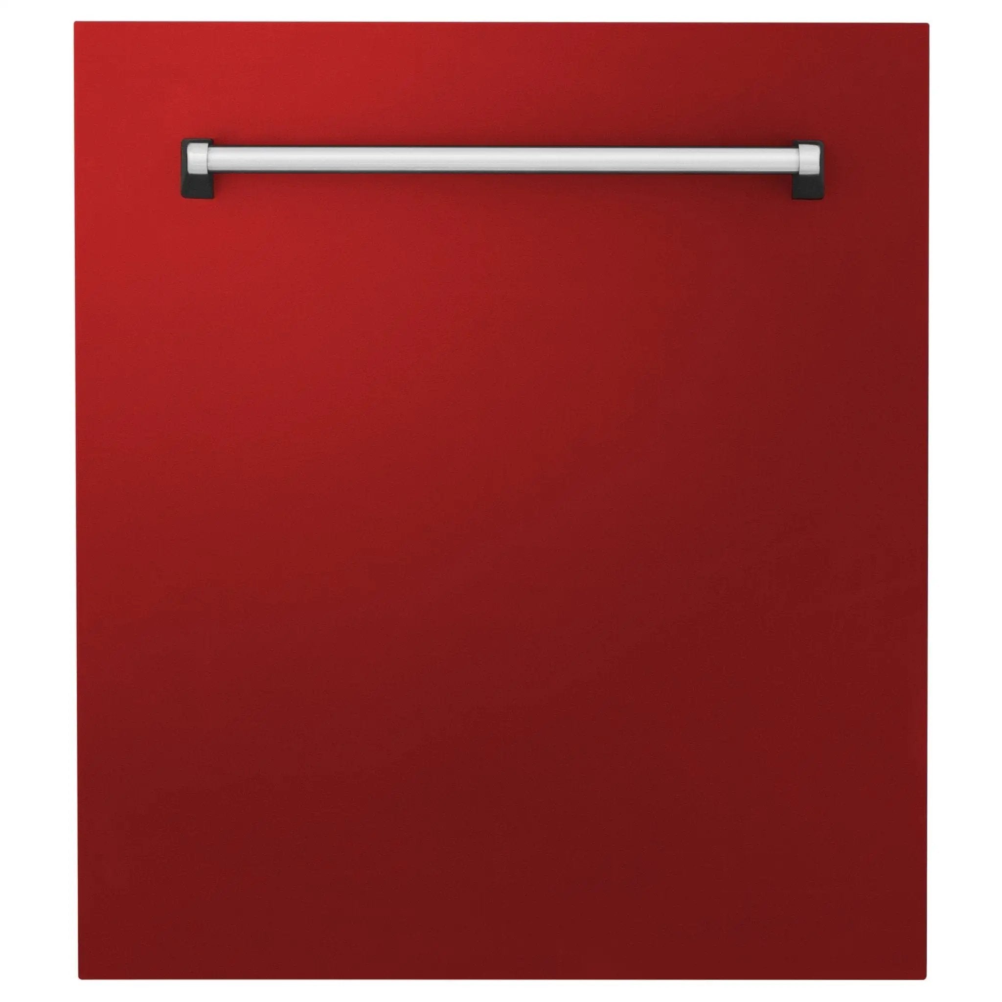 ZLINE 24" Dishwasher in Red Matt panel, Stainless Tub, DWV-RM-24 by Farmhouse Kitchen and Bath