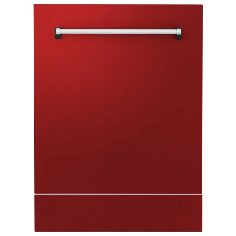 ZLINE 24" Dishwasher in Red Matt panel, Stainless Tub, DWV-RM-24 by Farmhouse Kitchen and Bath