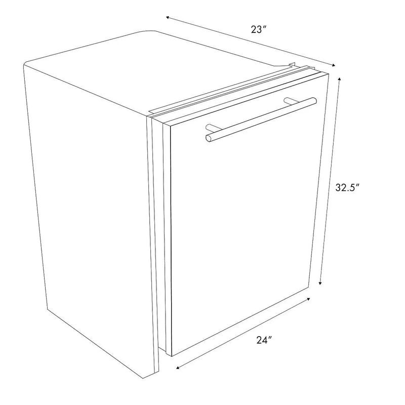ZLINE 24" Dishwasher in Unfinished Wood with Stainless Steel Tub, DW-UF-24 by Farmhouse Kitchen and Bath
