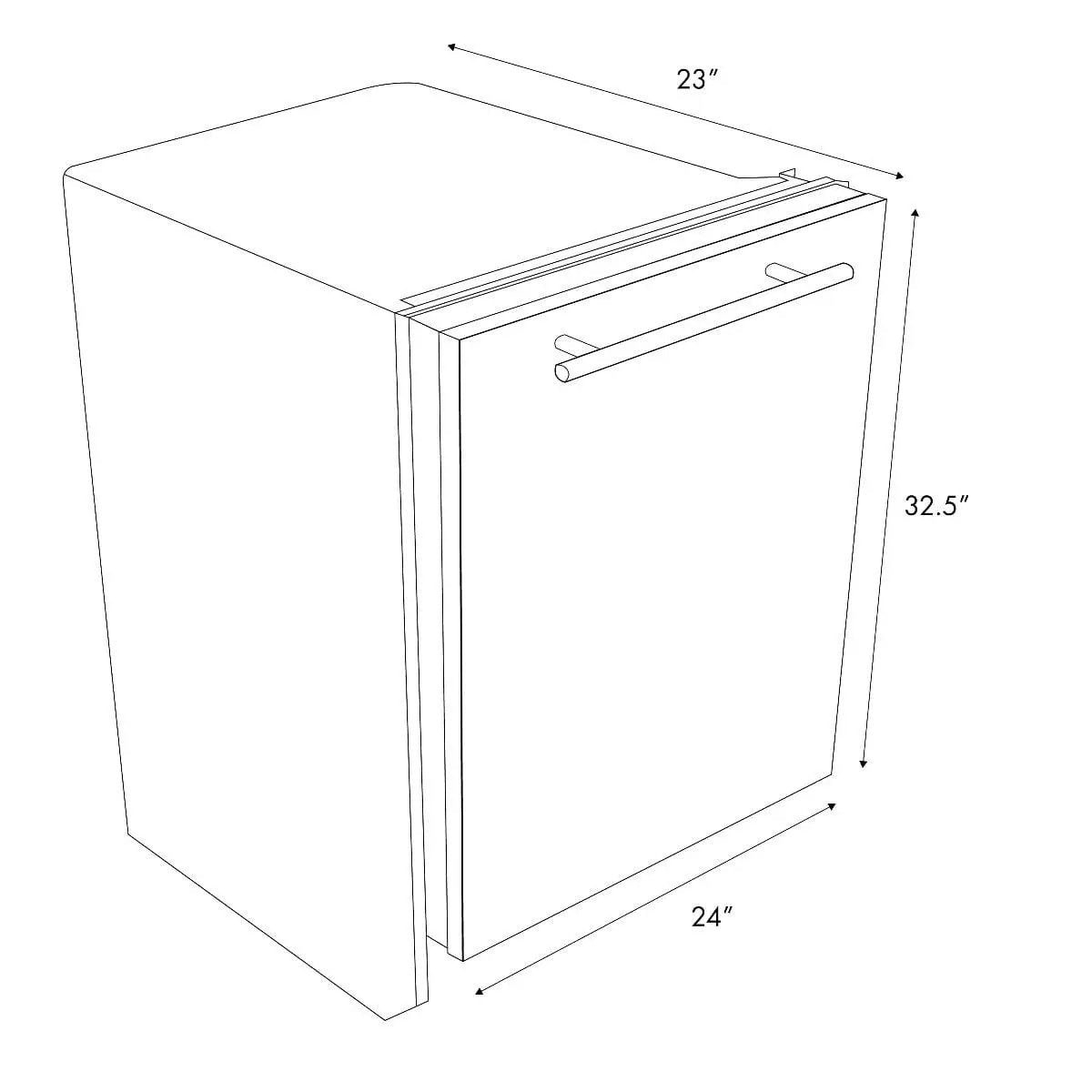 ZLINE 24" Dishwasher in Unfinished Wood with Stainless Steel Tub, DW-UF-H-24 by Farmhouse Kitchen and Bath