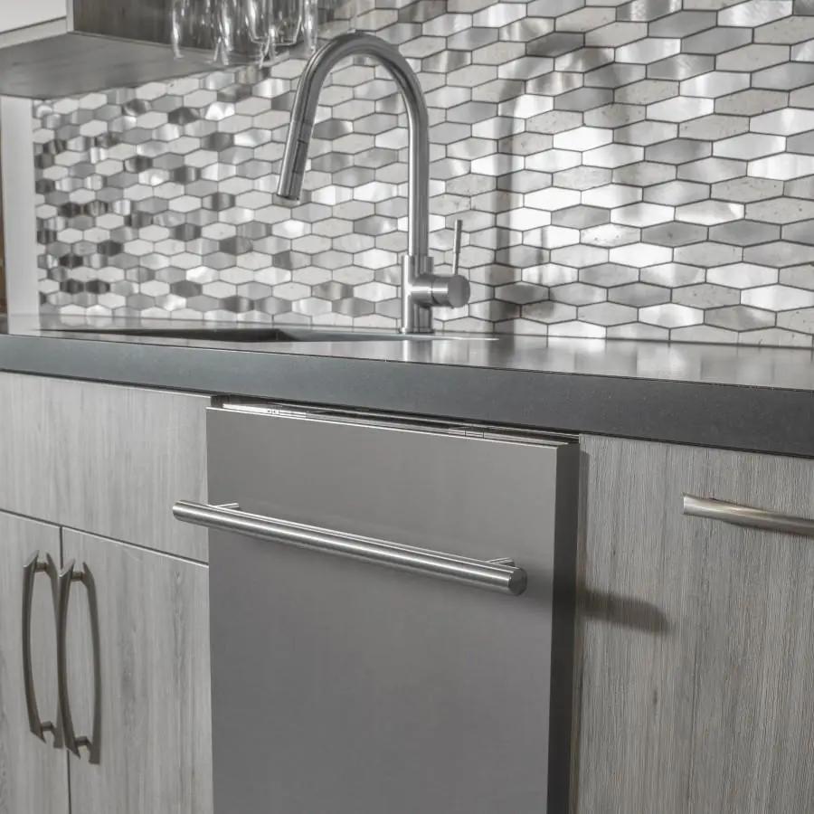 ZLINE 24" Dishwasher Stainless Steel, Stainless Steel Tub, DW-304-24 by Farmhouse Kitchen and Bath