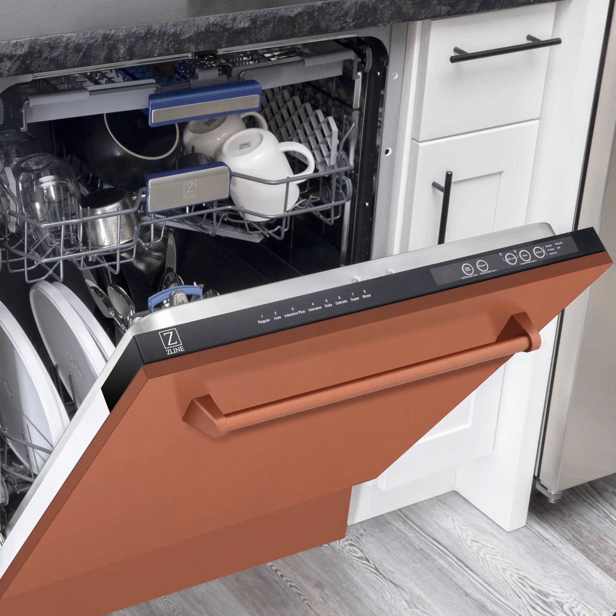 ZLINE 24" Dishwasher with Copper panel, Stainless Tub, DWV-C-24 by Farmhouse Kitchen and Bath