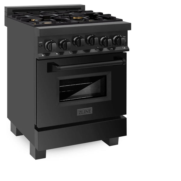 ZLINE 24" Gas Range, Black Stainless Steel, RGB-24, photo 2 of 3