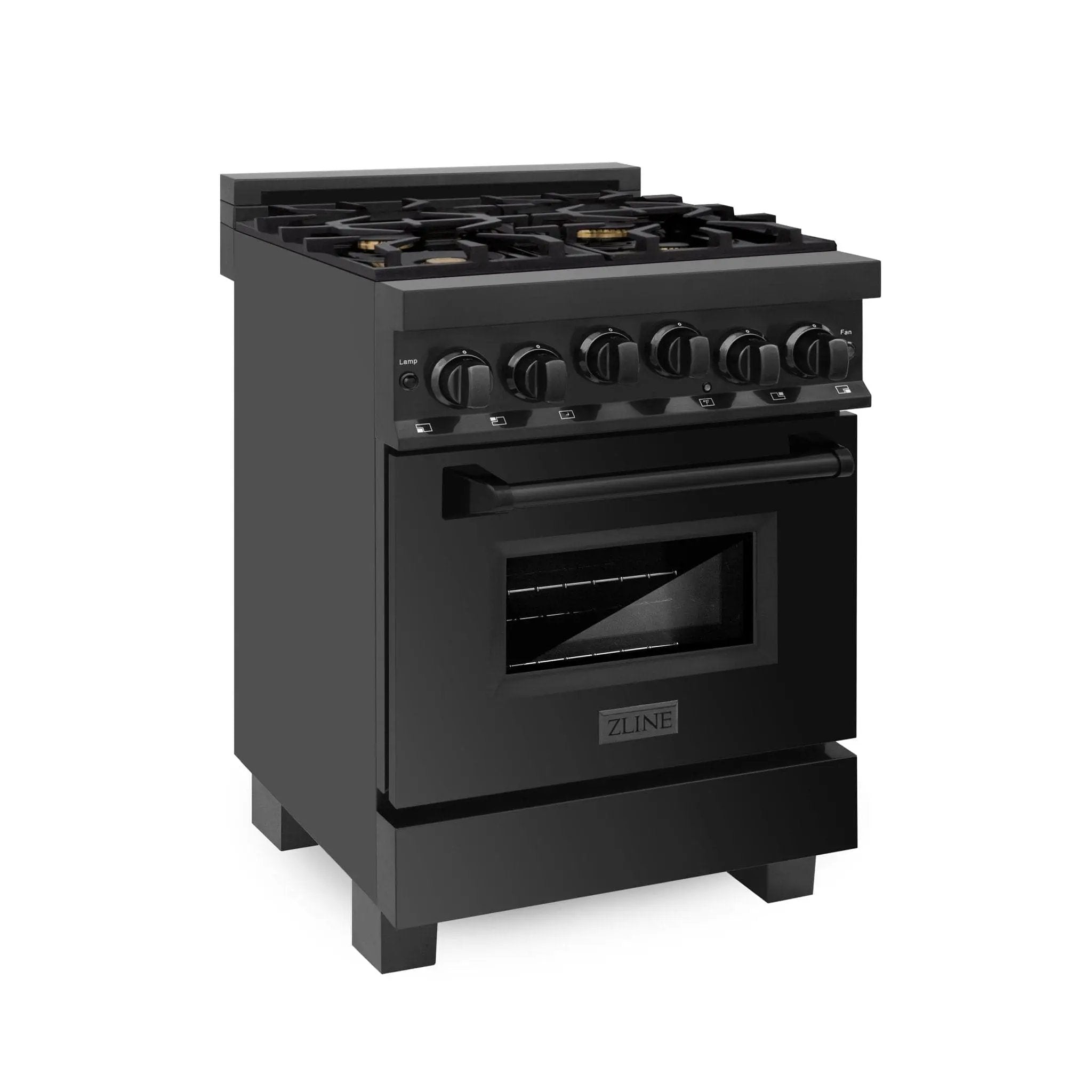 ZLINE 24" Gas Range, Black Stainless Steel, RGB-24 by Farmhouse Kitchen and Bath