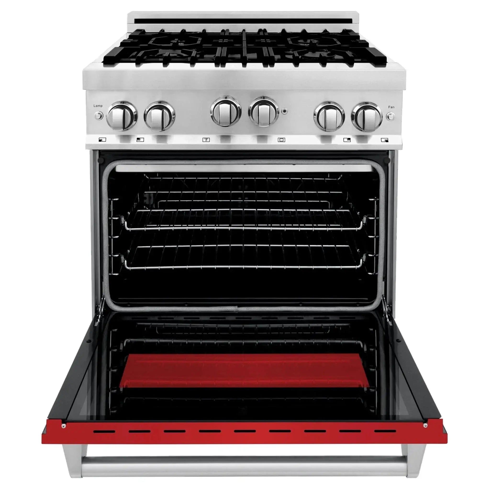 ZLINE 24" Gas Range with Red Gloss door, RG-RG-24 by Farmhouse Kitchen and Bath