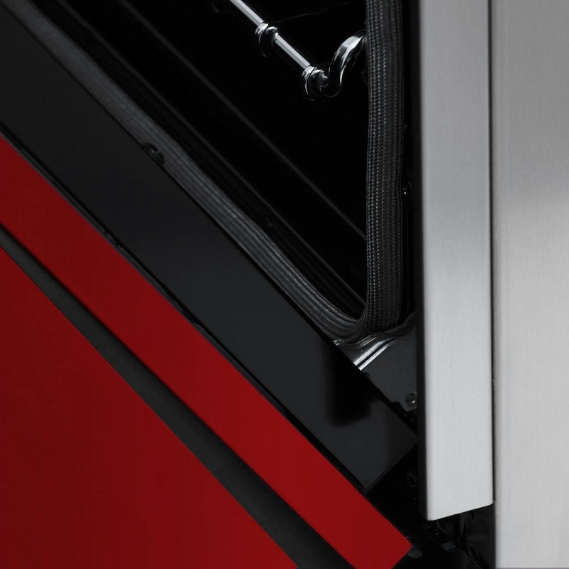 ZLINE 24" Gas Range with Red Gloss door, RG-RG-24 by Farmhouse Kitchen and Bath