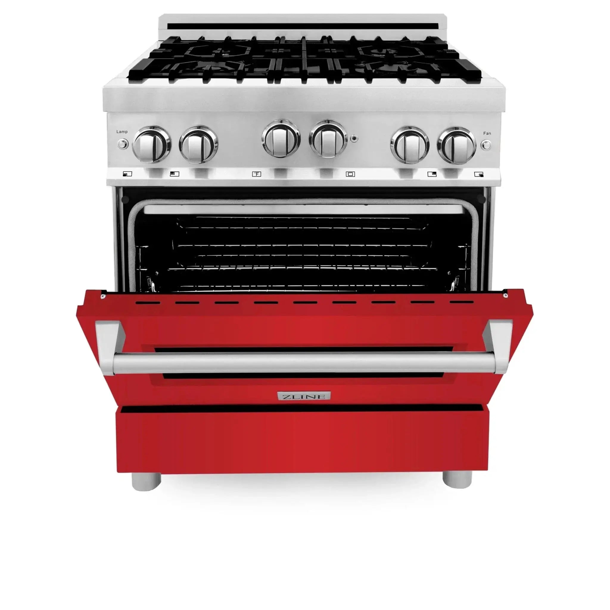 ZLINE 24" Gas Range with Red Gloss door, RG-RG-24 by Farmhouse Kitchen and Bath