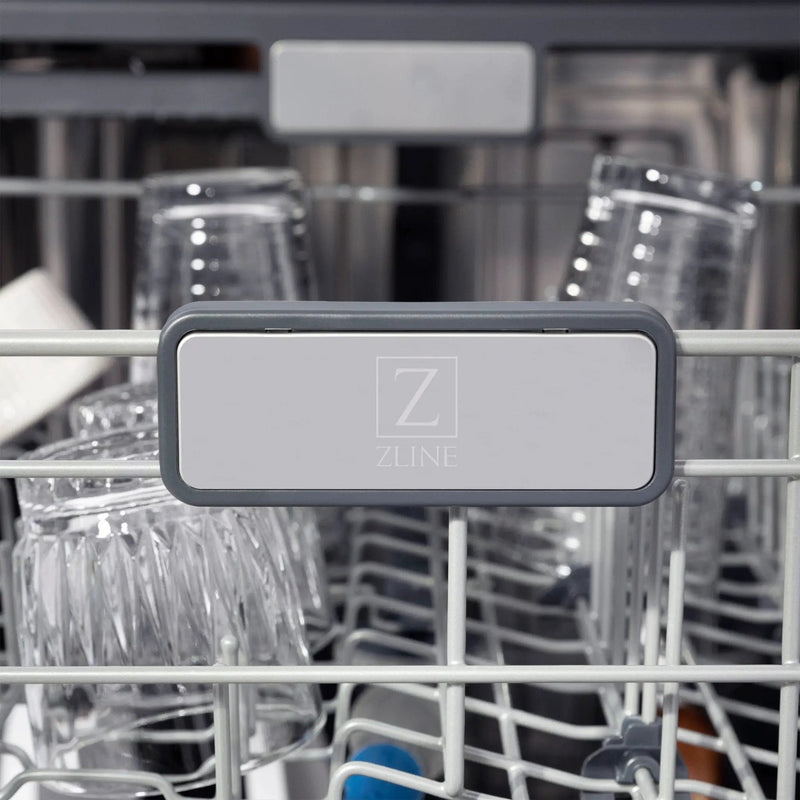 ZLINE 24 in. Panel-Included Monument Series 3rd Rack Top Touch Control Dishwasher with Color Options and Stainless Steel Tub DWMT-BS-24 by Farmhouse Kitchen and Bath