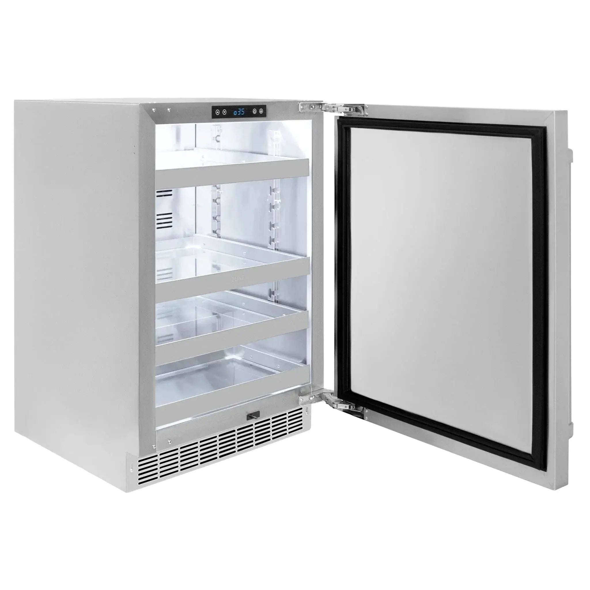 ZLINE 24 in. Touchstone Beverage Fridge w Stainless Steel Door RBSO-ST-24 by Farmhouse Kitchen and Bath