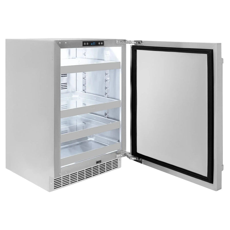 ZLINE 24 in. Touchstone Beverage Fridge w Stainless Steel Door RBSO-ST-24 by Farmhouse Kitchen and Bath