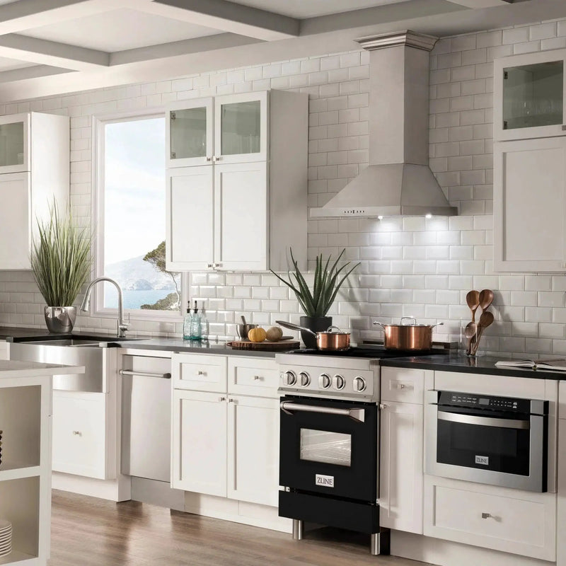 ZLINE 24" Induction Range with a 3 Element Stove and Electric Oven in Stainless Steel RAIND-BLM-24 by Farmhouse Kitchen and Bath