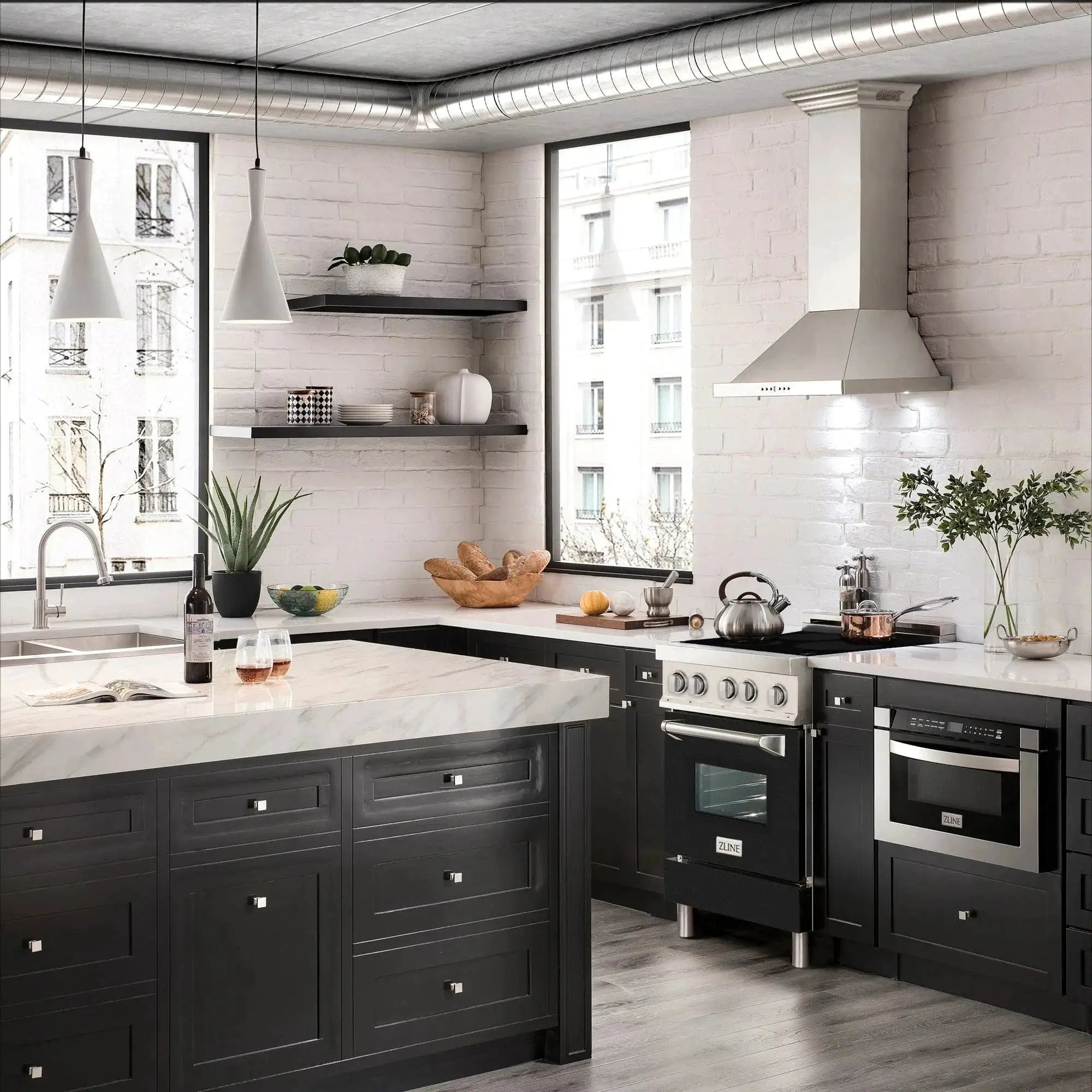 ZLINE 24" Induction Range with a 3 Element Stove and Electric Oven in Stainless Steel RAIND-BLM-24 by Farmhouse Kitchen and Bath