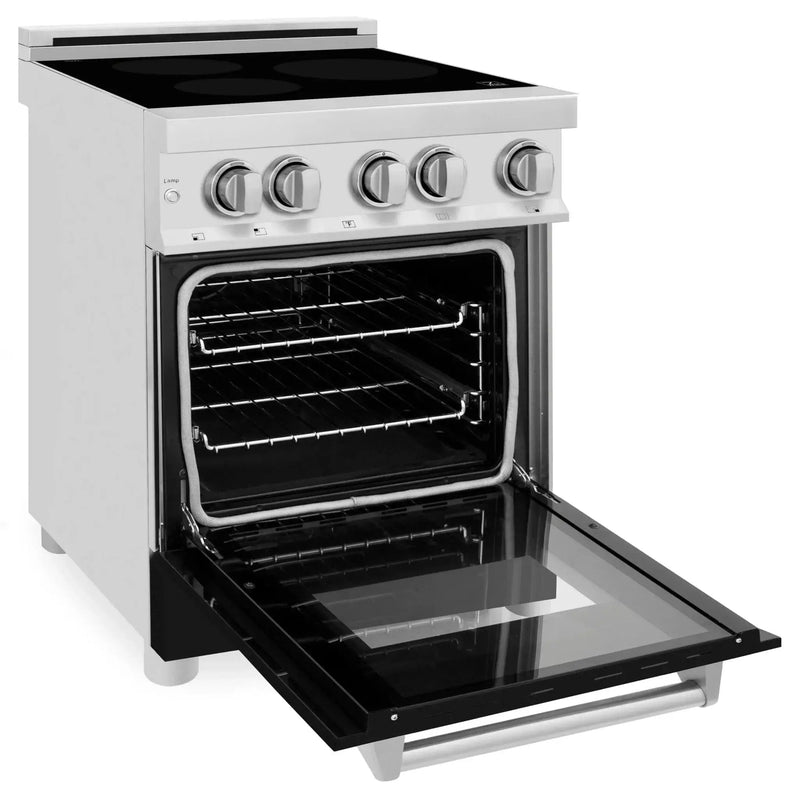 ZLINE 24" Induction Range with a 3 Element Stove and Electric Oven in Stainless Steel RAIND-BLM-24 by Farmhouse Kitchen and Bath