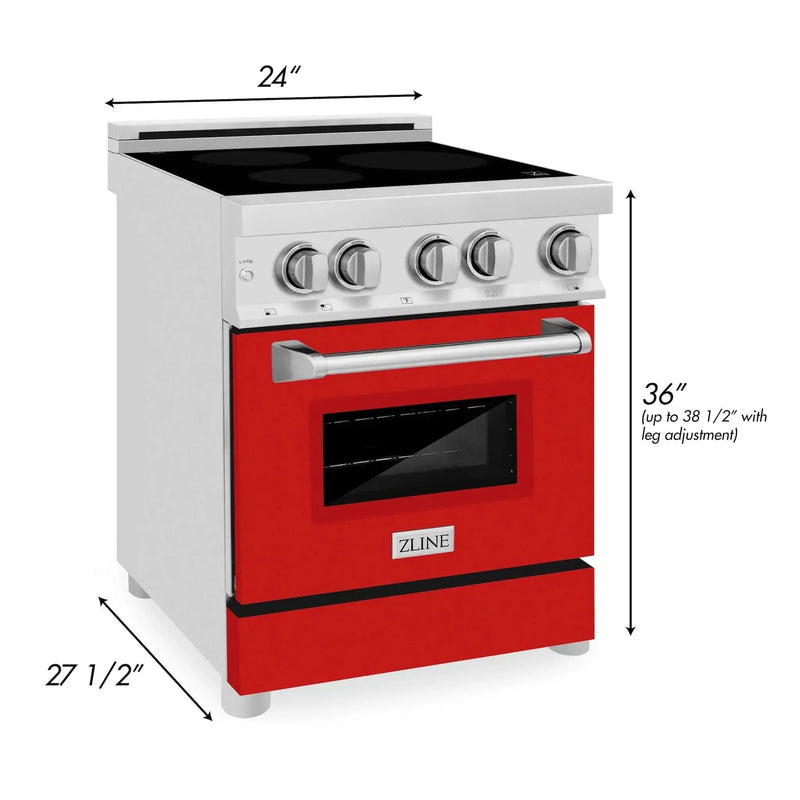 ZLINE 24" Induction Range with a 3 Element Stove and Electric Oven in Stainless Steel RAIND-RG-24 by Farmhouse Kitchen and Bath