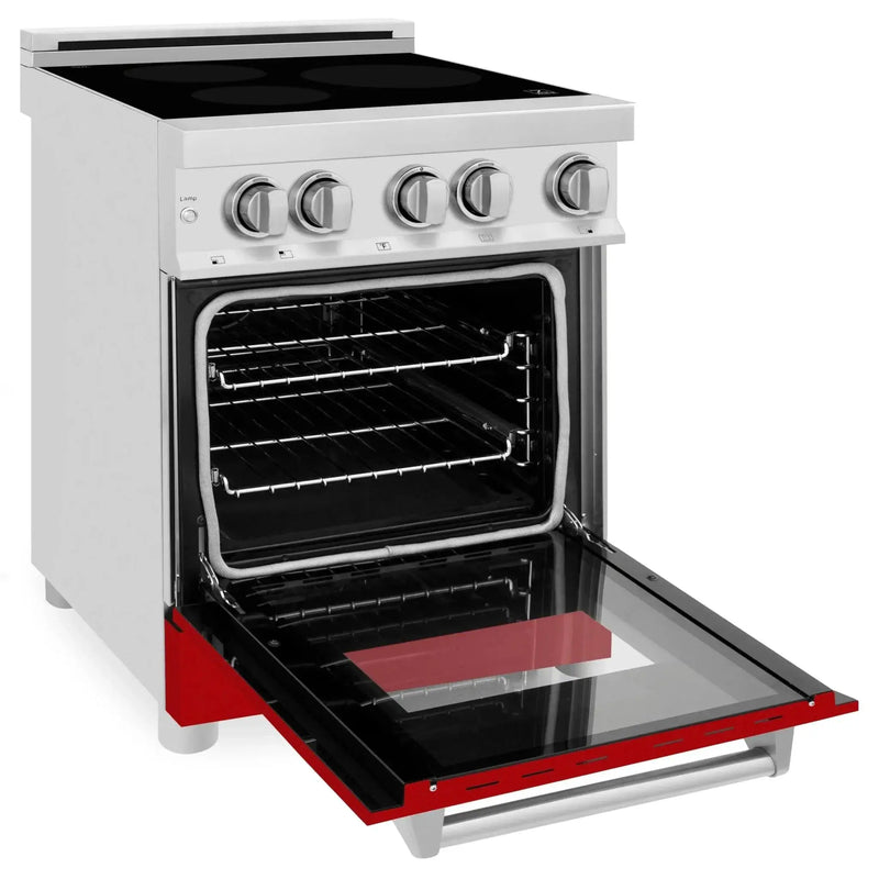 ZLINE 24" Induction Range with a 3 Element Stove and Electric Oven in Stainless Steel RAIND-RM-24 by Farmhouse Kitchen and Bath