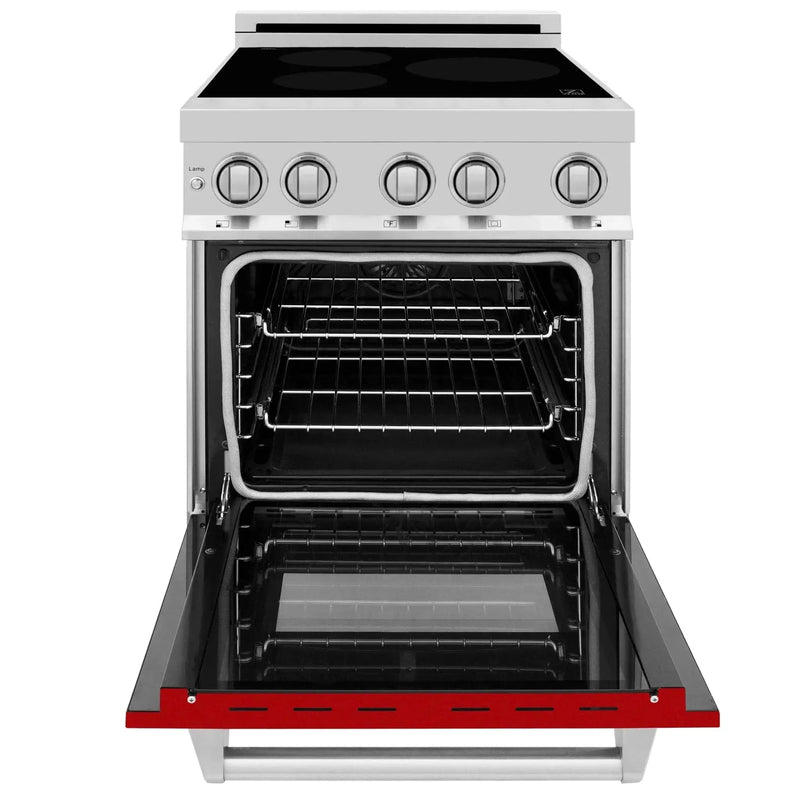 ZLINE 24" Induction Range with a 3 Element Stove and Electric Oven in Stainless Steel RAIND-RM-24 by Farmhouse Kitchen and Bath