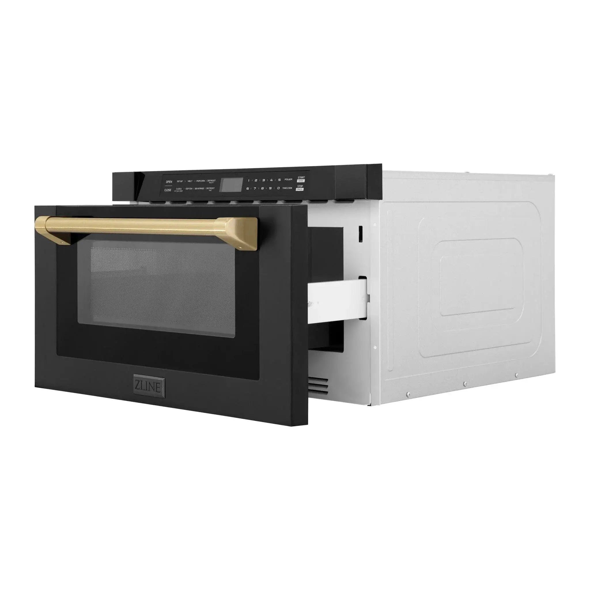 ZLINE 24" Microwave Drawer, Black Stainless, Bronze MWDZ-1-BS-H-CB by Farmhouse Kitchen and Bath