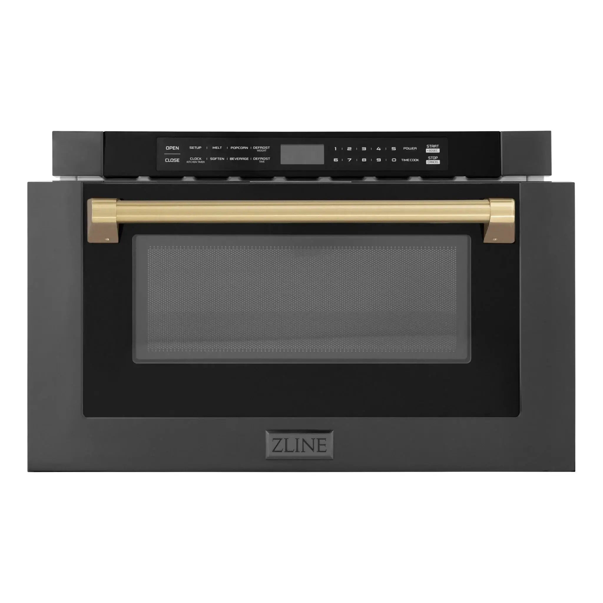 ZLINE 24" Microwave Drawer, Black Stainless, Bronze MWDZ-1-BS-H-CB by Farmhouse Kitchen and Bath