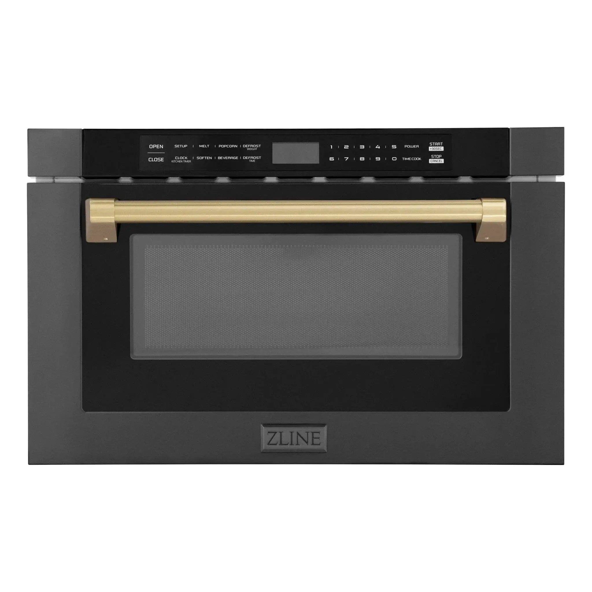 ZLINE 24" Microwave Drawer, Black Stainless, Bronze MWDZ-1-BS-H-CB by Farmhouse Kitchen and Bath