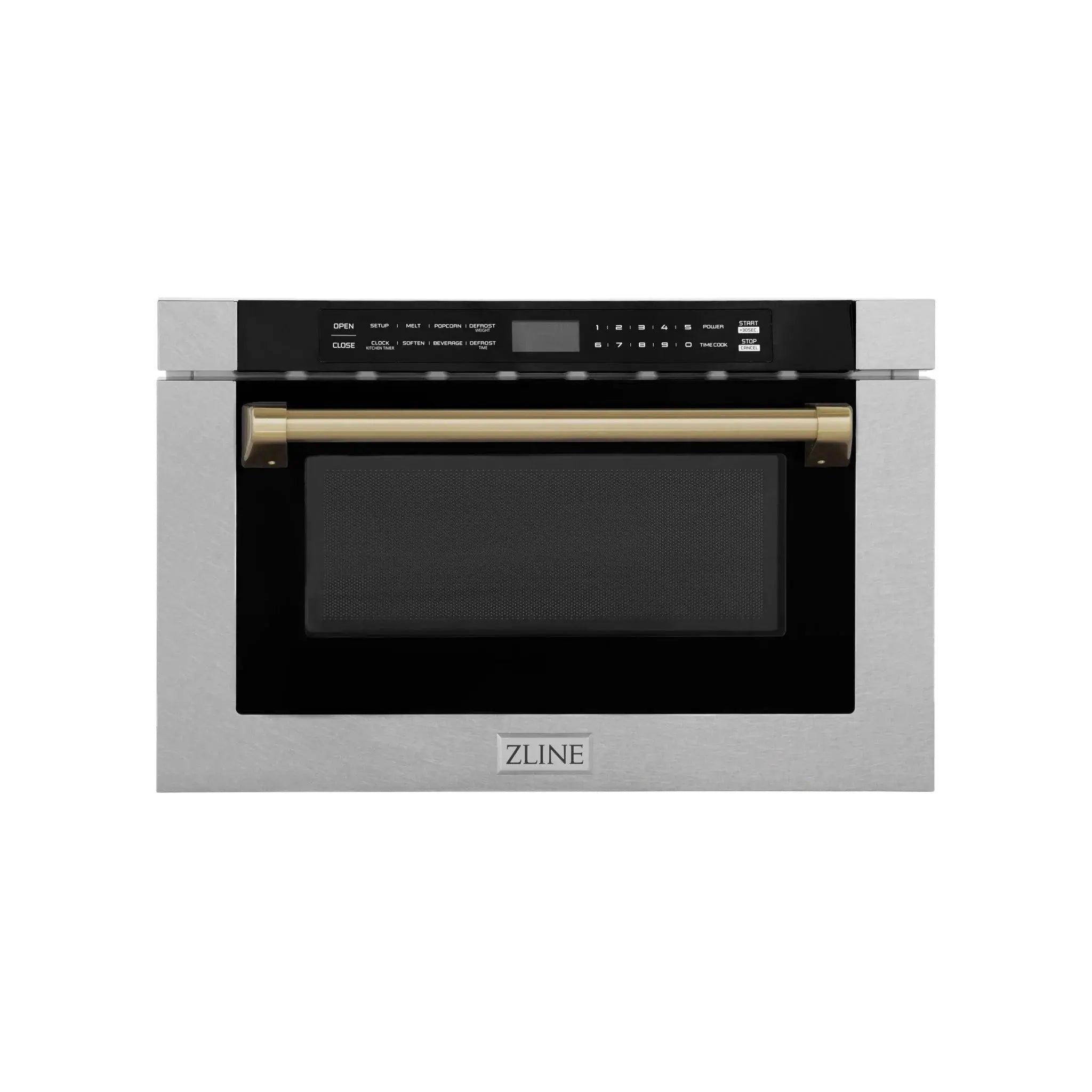 ZLINE 24" Microwave Drawer, Stainless Steel, Bronze MWDZ-1-SS-H-CB by Farmhouse Kitchen and Bath