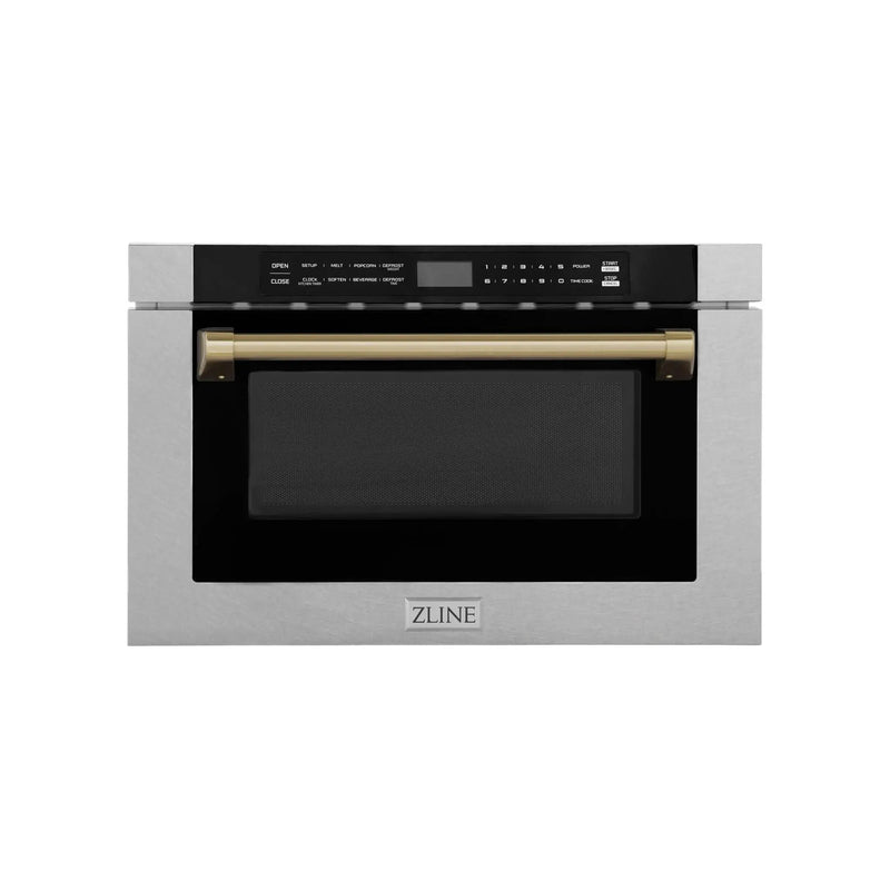 ZLINE 24" Microwave Drawer, Stainless Steel, Bronze MWDZ-1-SS-H-CB by Farmhouse Kitchen and Bath
