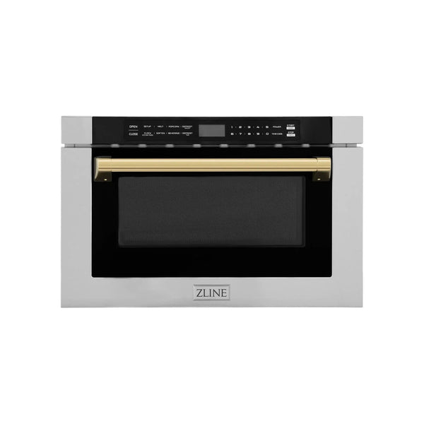 ZLINE 24" Microwave Drawer, Stainless Steel,Gold MWDZ-1-H-G