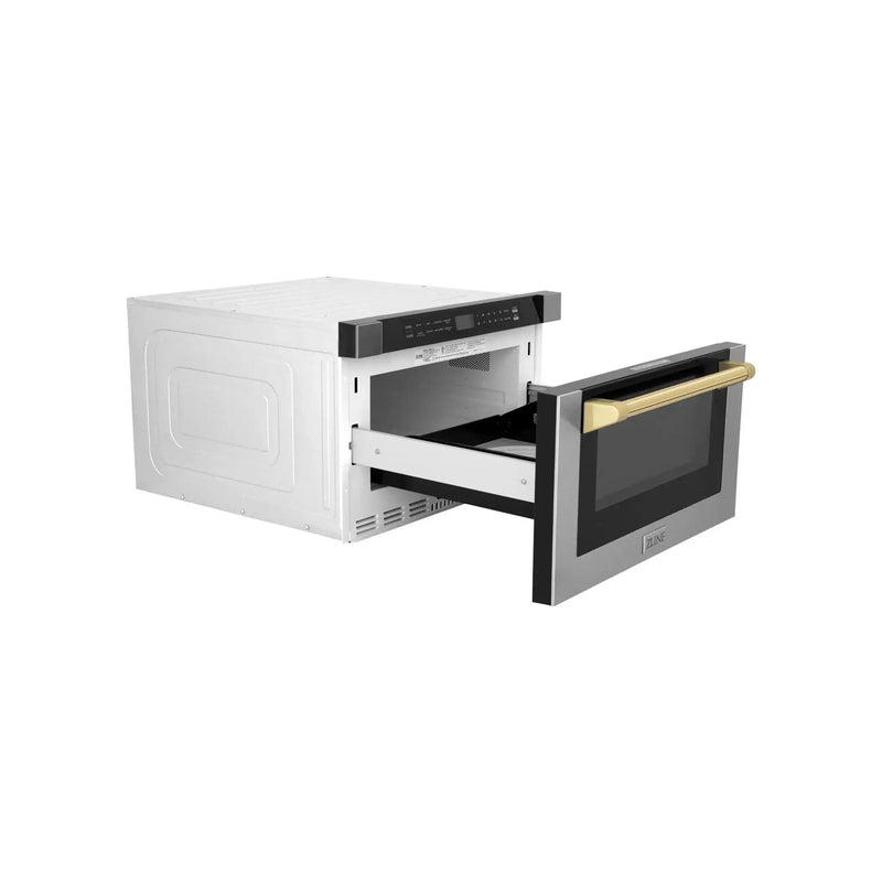 ZLINE 24" Microwave Drawer, Stainless Steel,Gold MWDZ-1-H-G by Farmhouse Kitchen and Bath