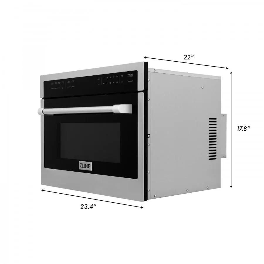ZLINE 24" Microwave Wall Oven, Stainless Steel, MWO-24 by Farmhouse Kitchen and Bath