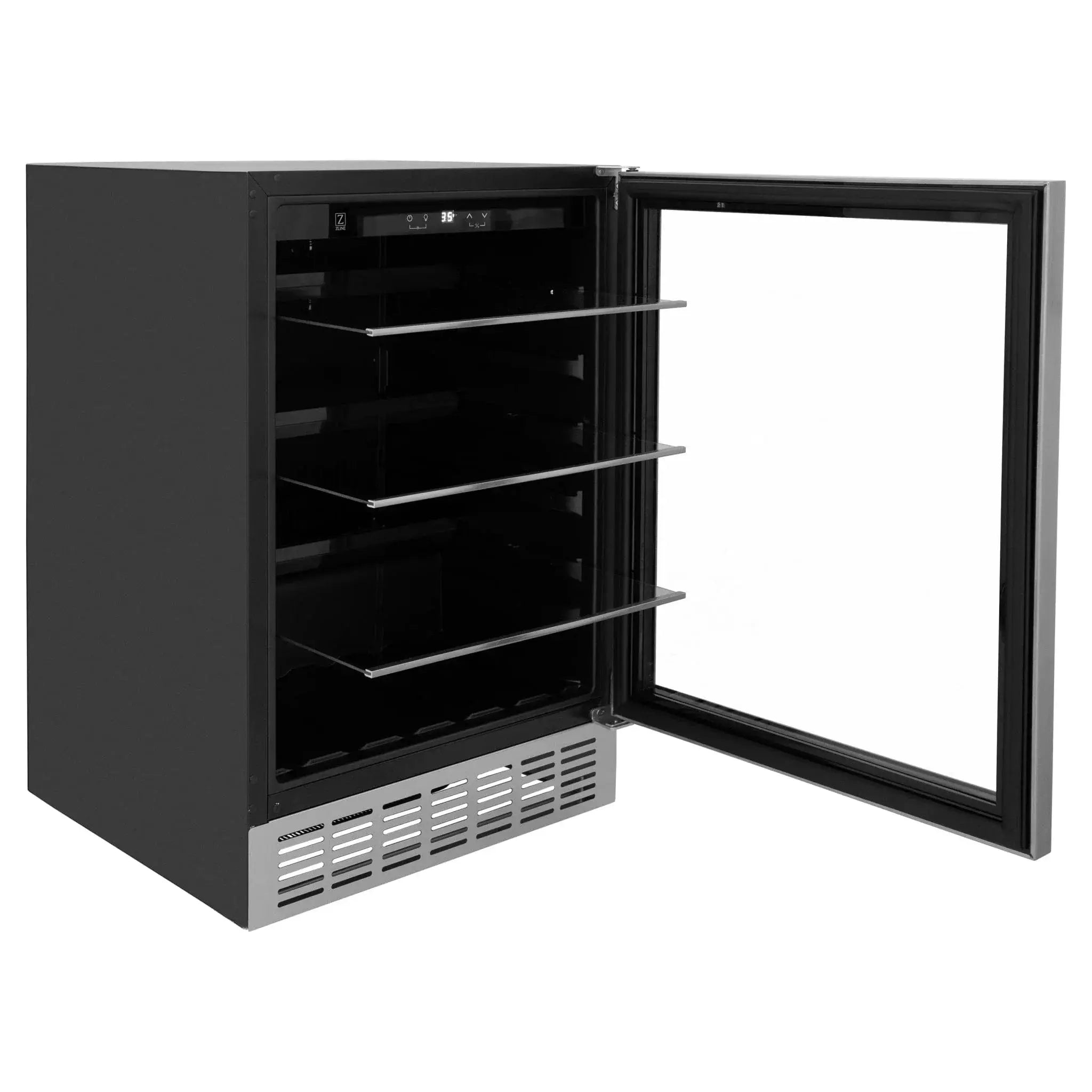 ZLINE 24" Monument 154 Can Beverage Fridge in Stainless Steel RBV-US-24 by Farmhouse Kitchen and Bath