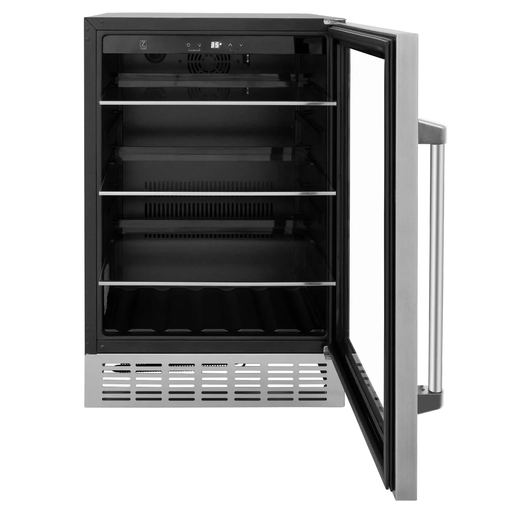 ZLINE 24" Monument 154 Can Beverage Fridge in Stainless Steel RBV-US-24 by Farmhouse Kitchen and Bath