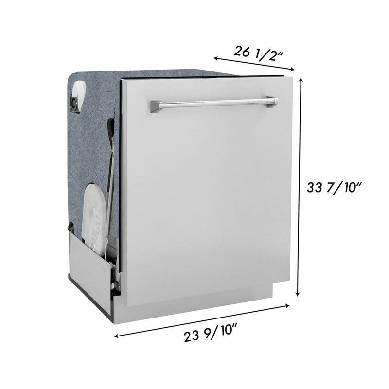ZLINE 24" Monument, 3rd Rack Dishwasher, White Door, DWMT-WM-24 by Farmhouse Kitchen and Bath