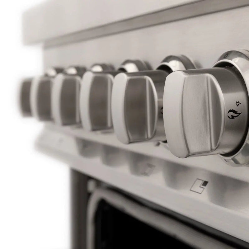 ZLINE 24" Professional Dual Fuel Range In Stainless Steel, RA24 by Farmhouse Kitchen and Bath